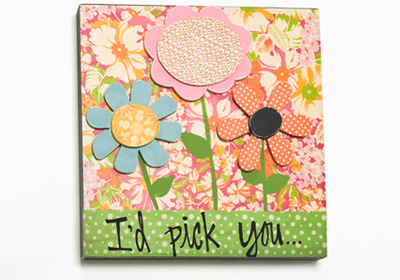 I'd Pick You Wood Canvas