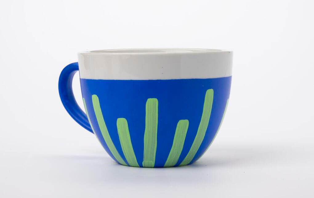 FolkArt Enamel Striped Mugs