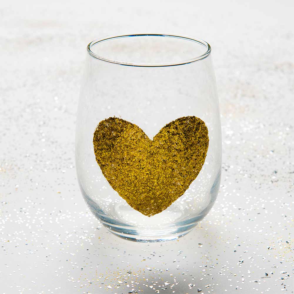 Glittered Wine Glasses