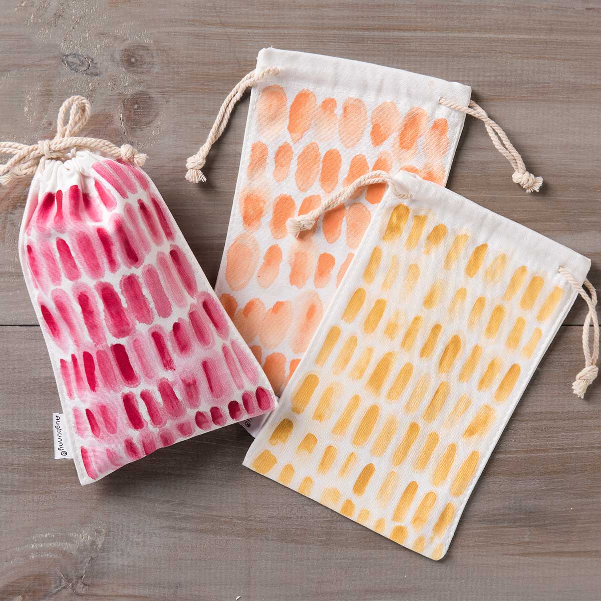 Watercolor Acrylic Canvas Treat Bags