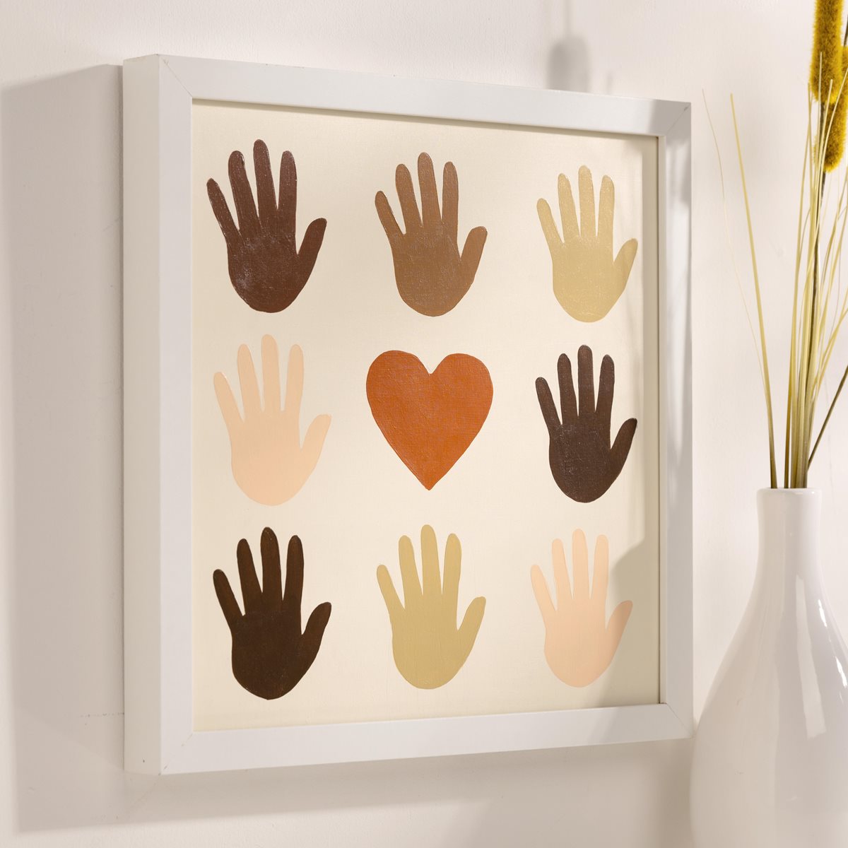 Skin Tone Handprint Canvas