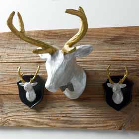 Faux Deer Head Wall Decor