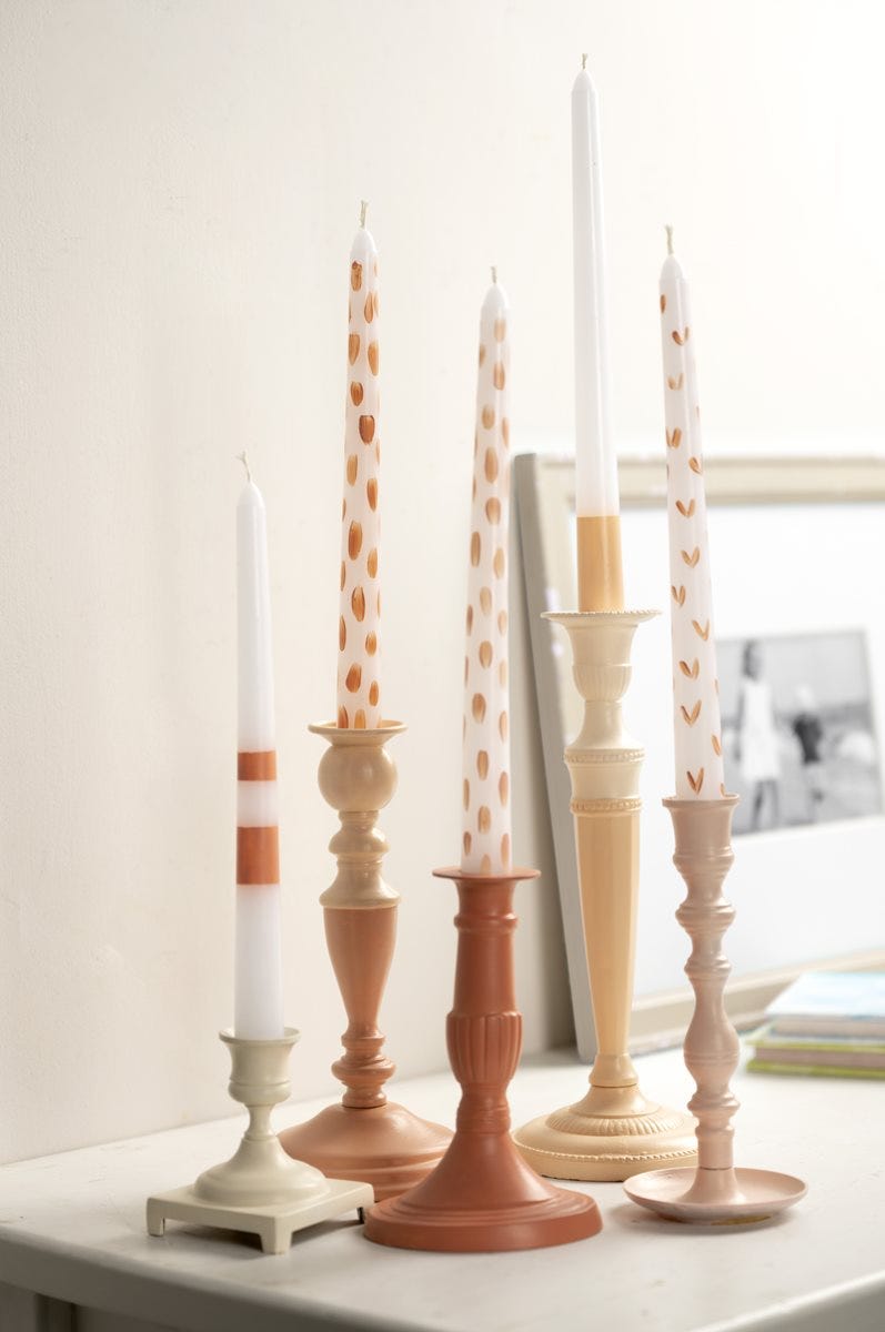 Refreshed Pink Candlesticks