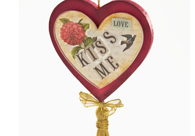 Kiss Me Hanging Heart