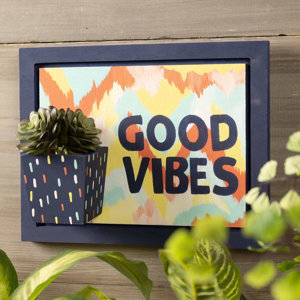 Good Vibes Plaque Planter