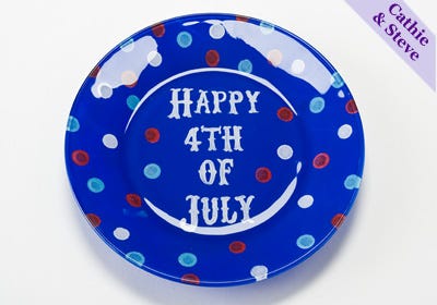 Patriotic Glass Plate