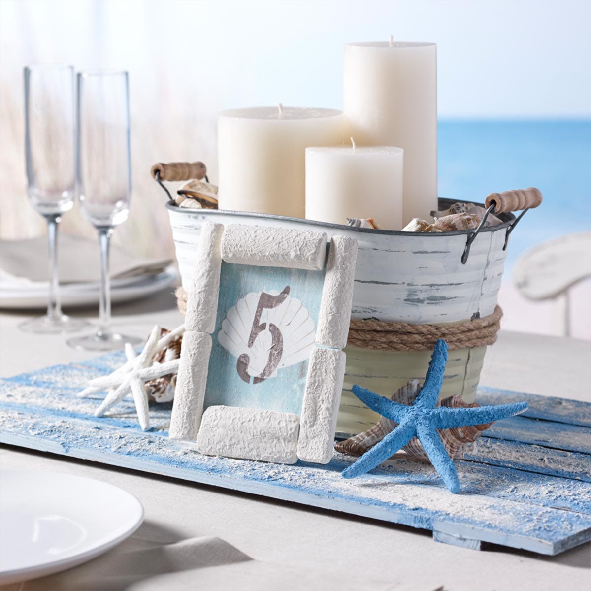 DIY Centerpiece for Beach Wedding