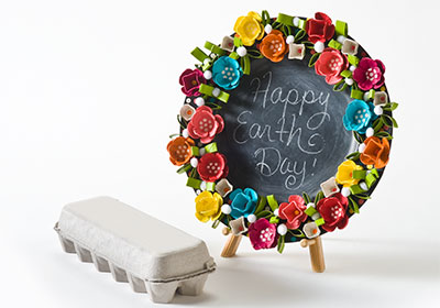 Earth Day Egg Carton Wreath