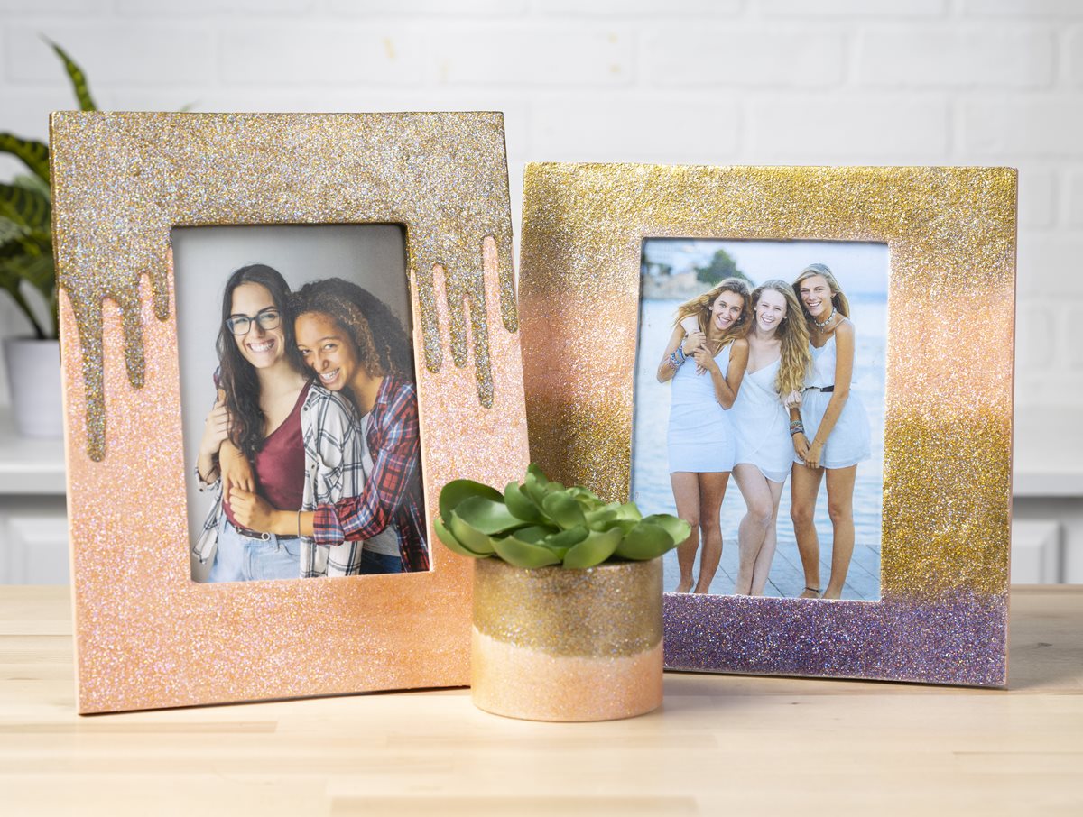 FolkArt Glitterific Fine Frames & Planter