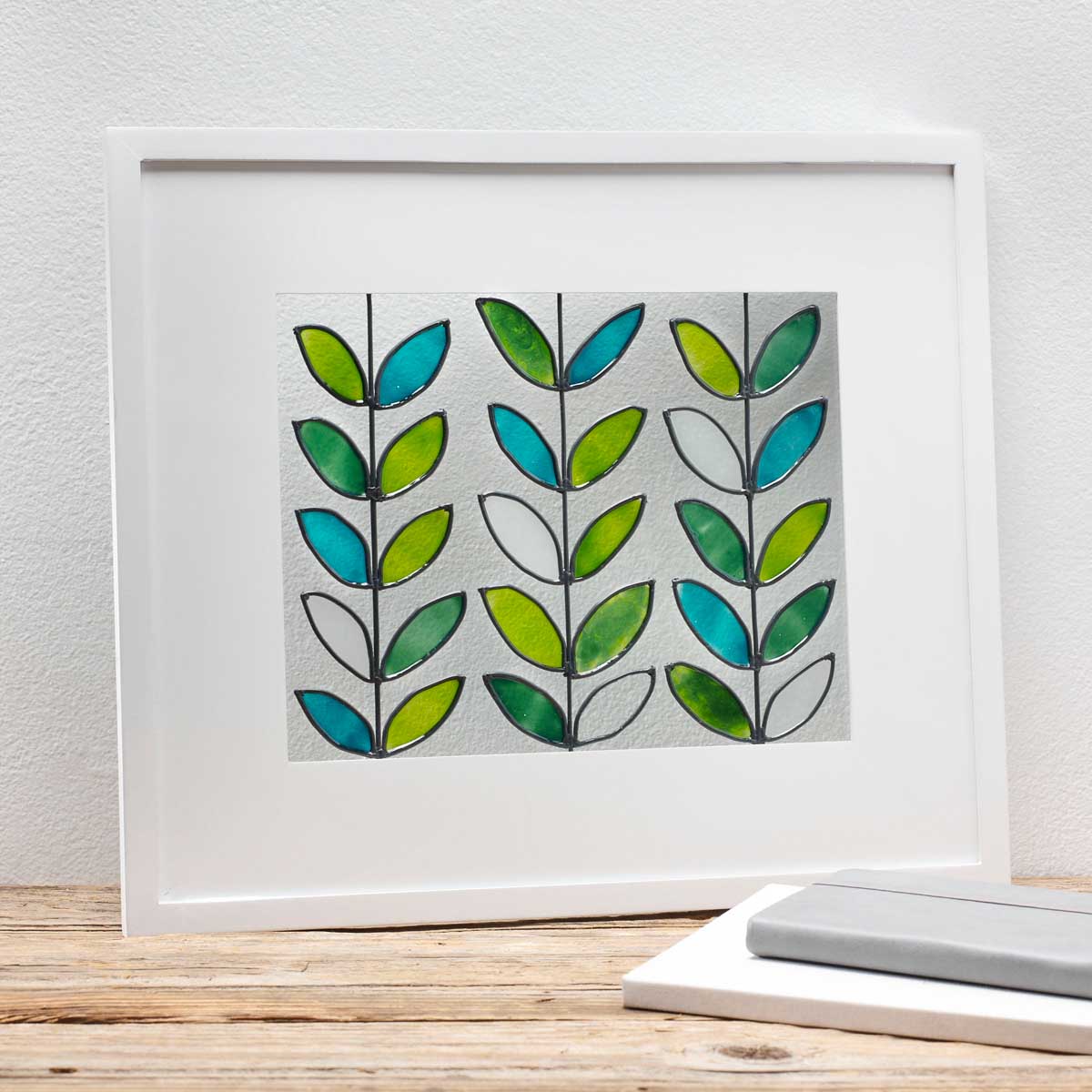 Framed Glass Leaves