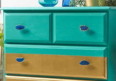 Geodic Metallic Painted Dresser