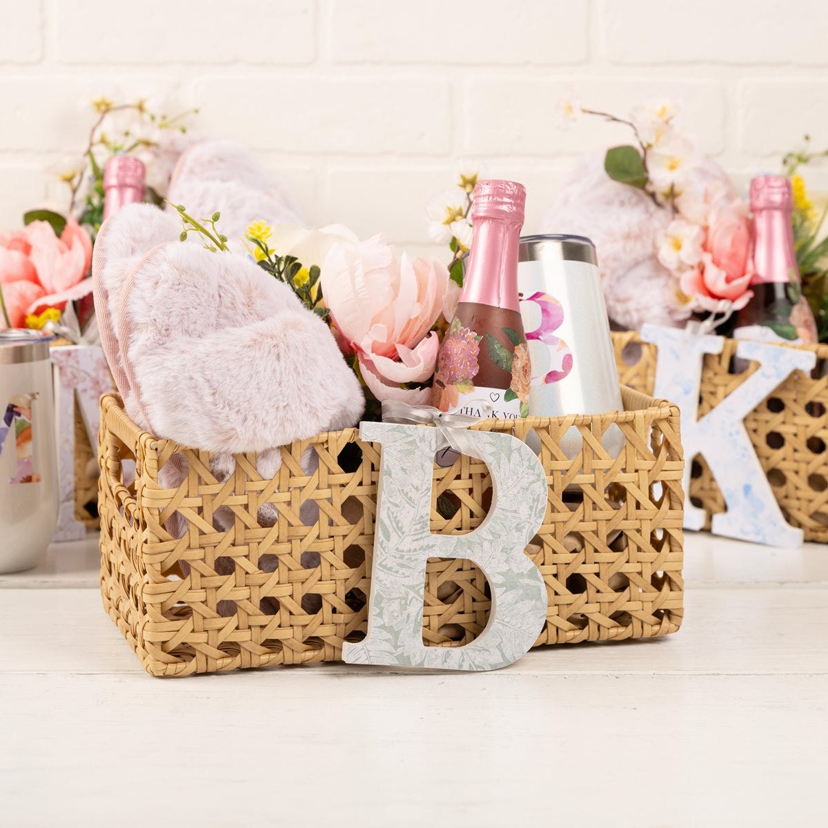 Bridesmaid Baskets with Mod Podge