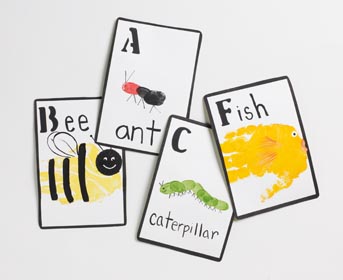 Handprint Painting Idea - Flashcards