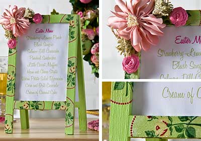 Easter Menu Easel