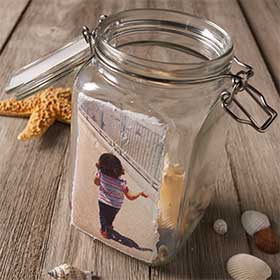 Instagram Photo Transfer to Glass Snack Jar