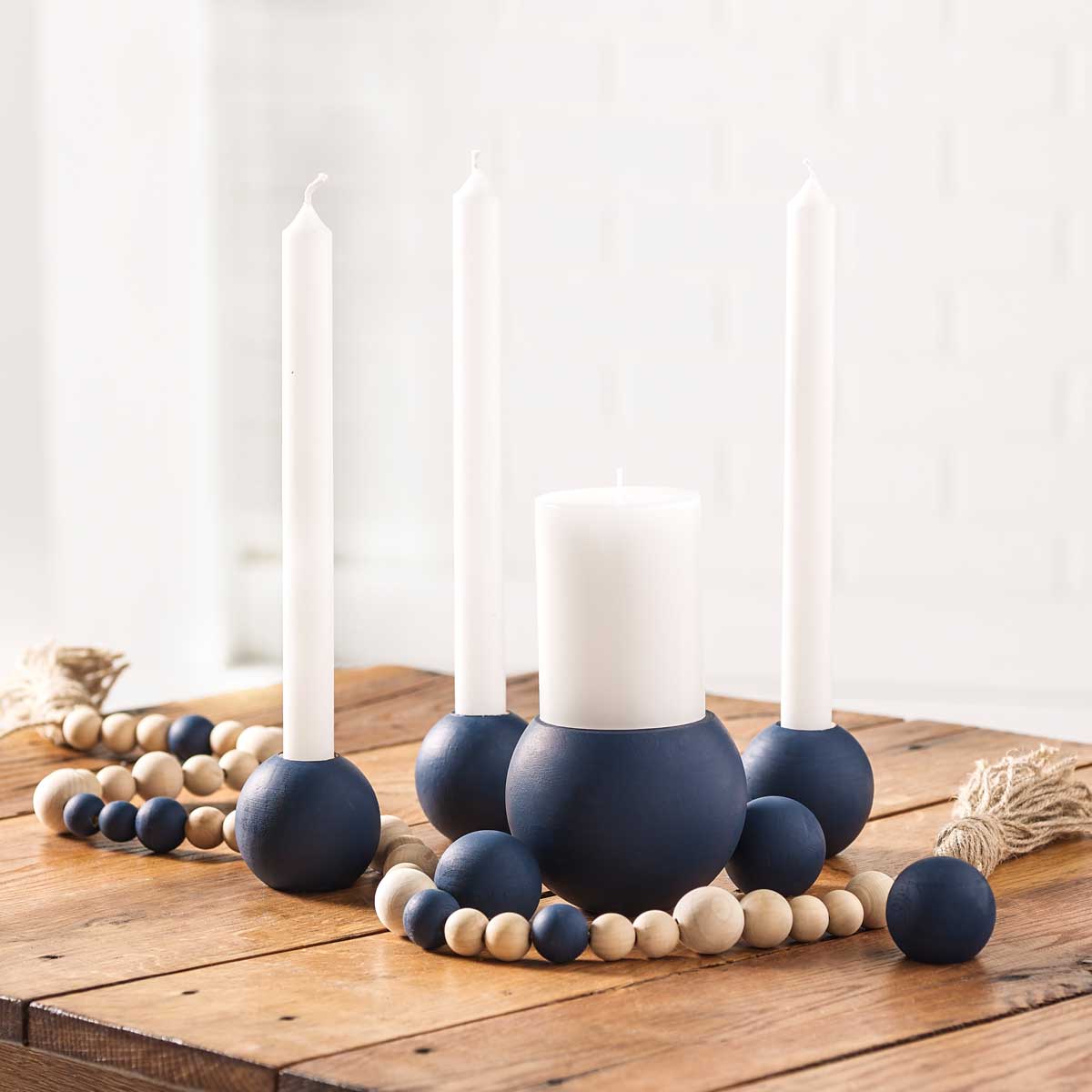 DIY Painted Candleholders & Centerpiece Idea