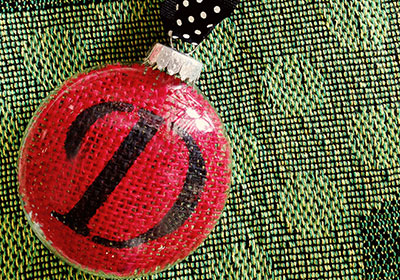 Personalized Burlap Ornament