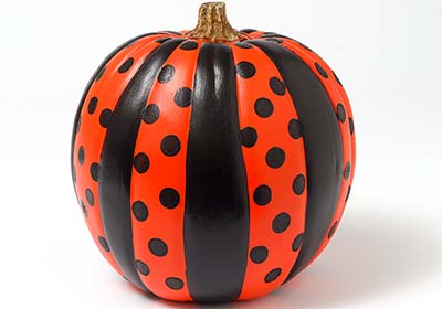 Stripes and Polka Dots Pumpkin