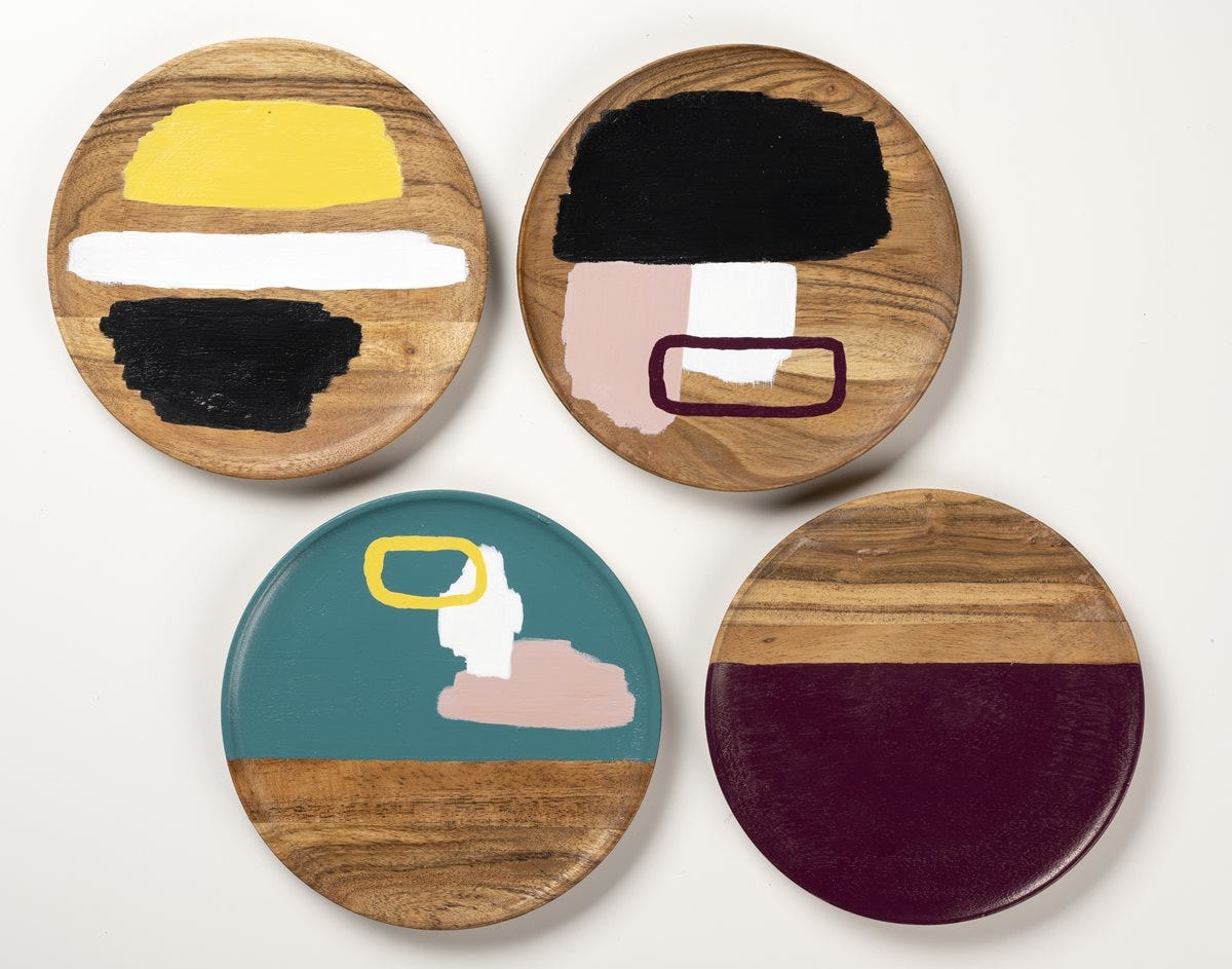 FolkArt One Gloss Wood Plates