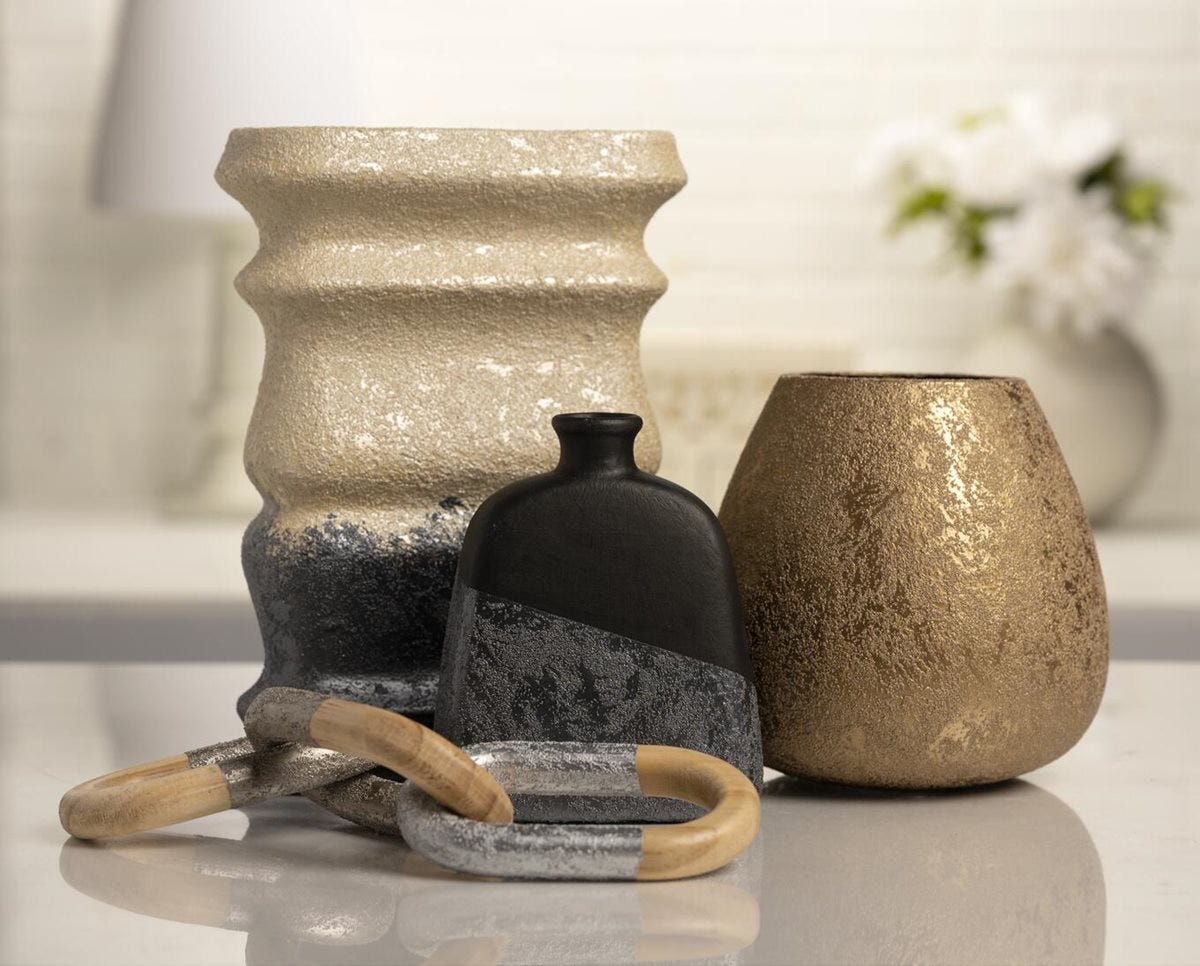 Sugar Metallic Vase Accents