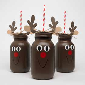 Reindeer Mason Jars Project