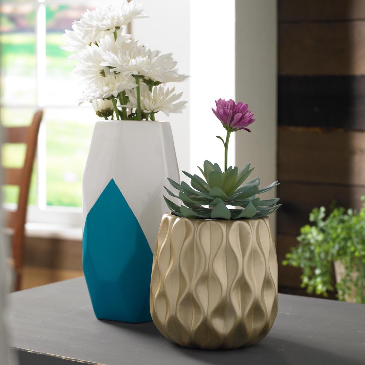 DIY Painted Vase Pairing