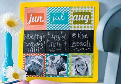 Summer Calendar Tile Board