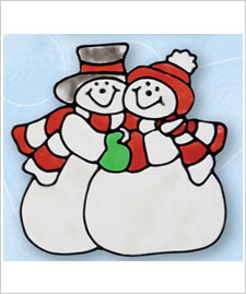 Winter Snowmen Cling