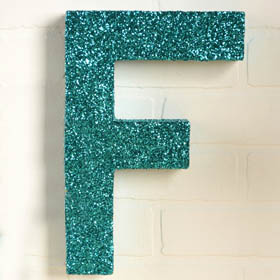 Glittered Paper Mache Letters