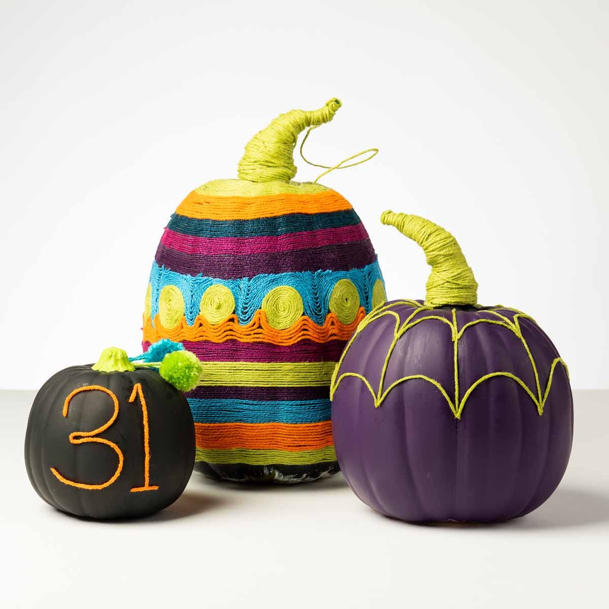 Mod Podge Ultra Yarn Painting Pumpkins