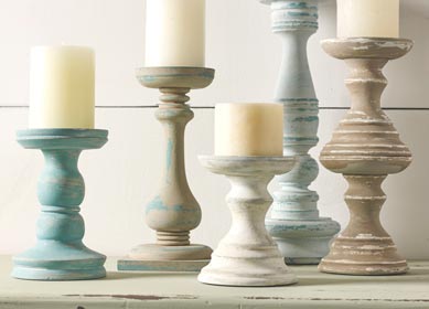 Distressed Candle Holders