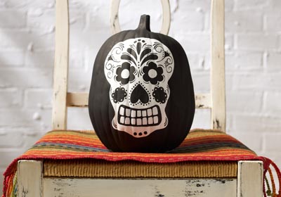 Sugar Skull Pumpkin