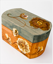 Trinket Box with Peonies