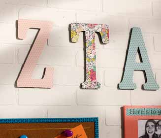 DIY Greek Wooden Letters