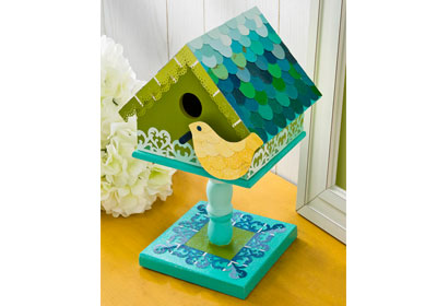 Mod Podge Paint Chip Birdhouse