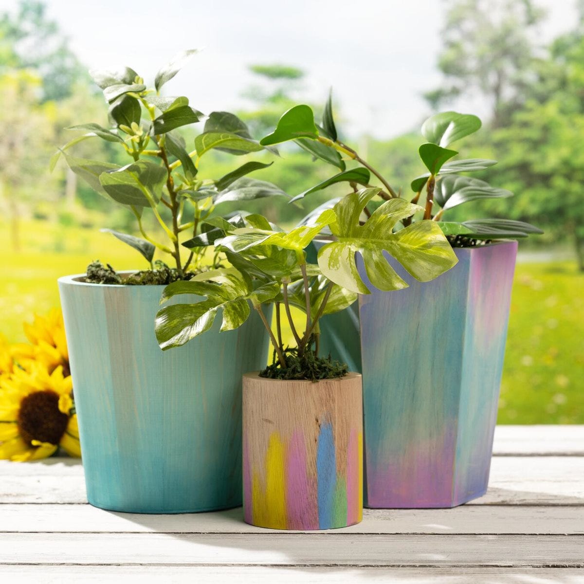 Watercolor Gelz Planters