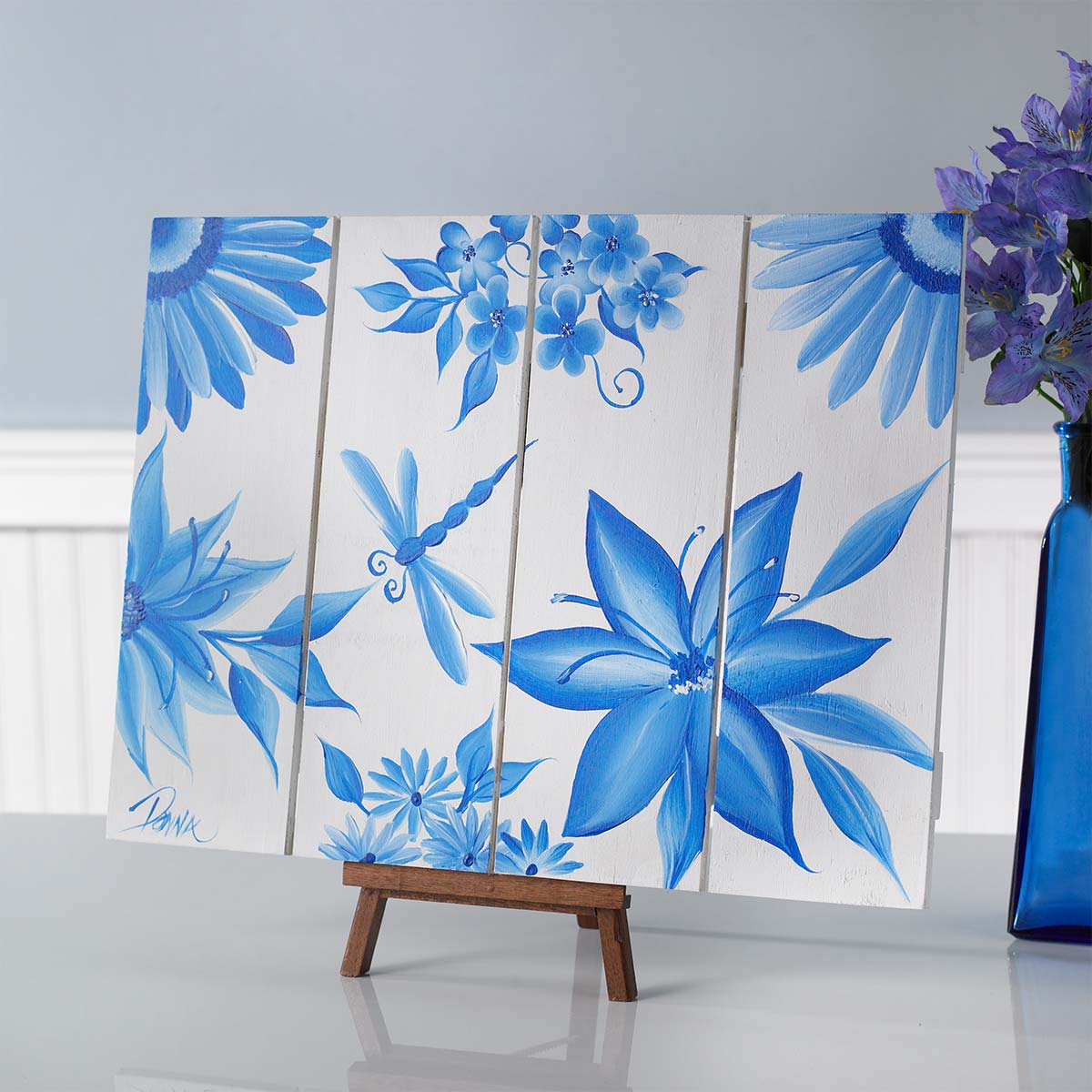 Monochromatic Floral Wall Art