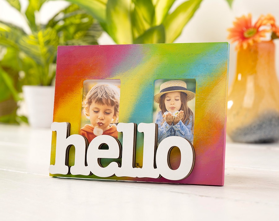 Rainbow "Hello" Frame