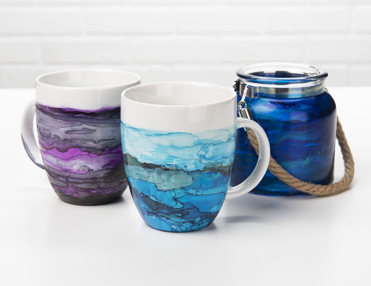 Alcohol Ink Mugs