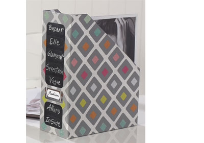 Mod Podge Wrapping Paper Magazine Holder