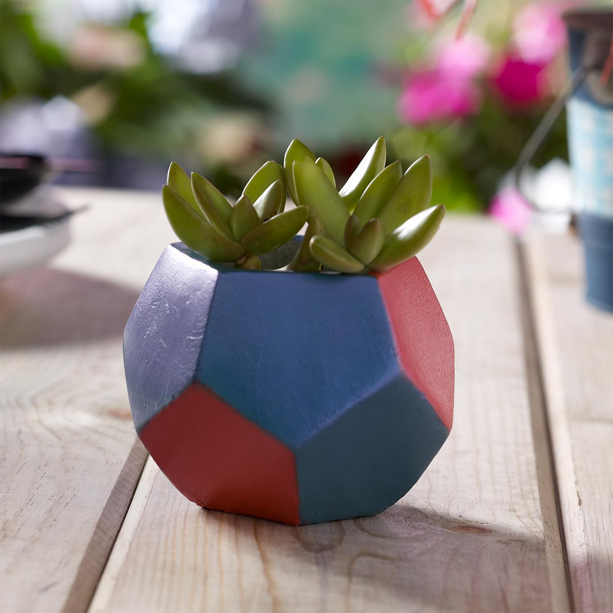 Patriotic Geometric Planter