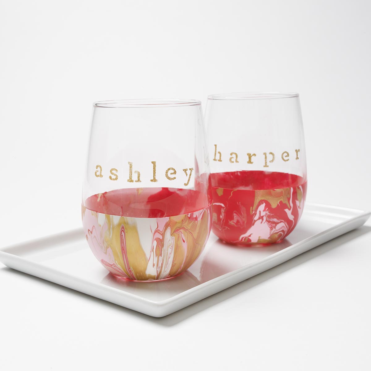 Cute DIY Valentine's Day Gift - Personalized Wine Glasses