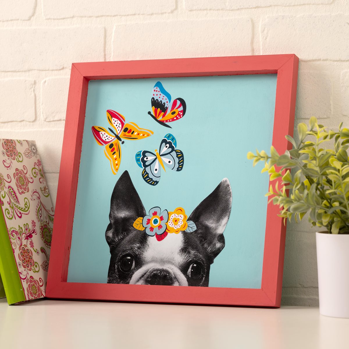 Butterfly Dog Wall Art