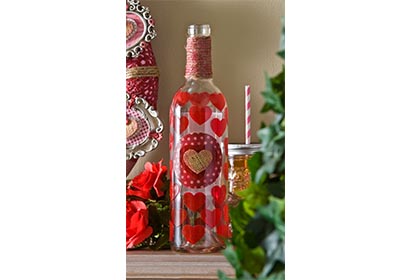 Mod Podge Valentine’s Day Wine Bottle