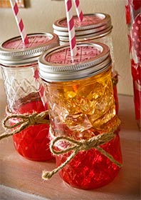 Mod Podge Canning Jar Valentine Drinking Glasses