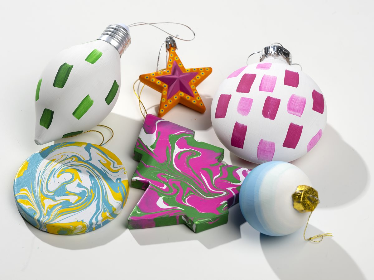 Assorted Hand-painted Apple Barrel Ornaments