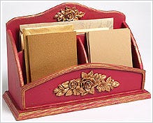 Golden Trim Desk Organizer