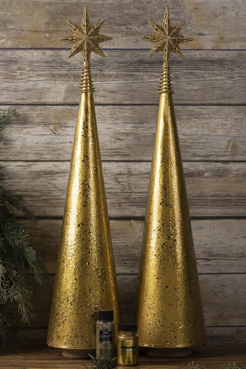 Resin Gold Christmas Trees