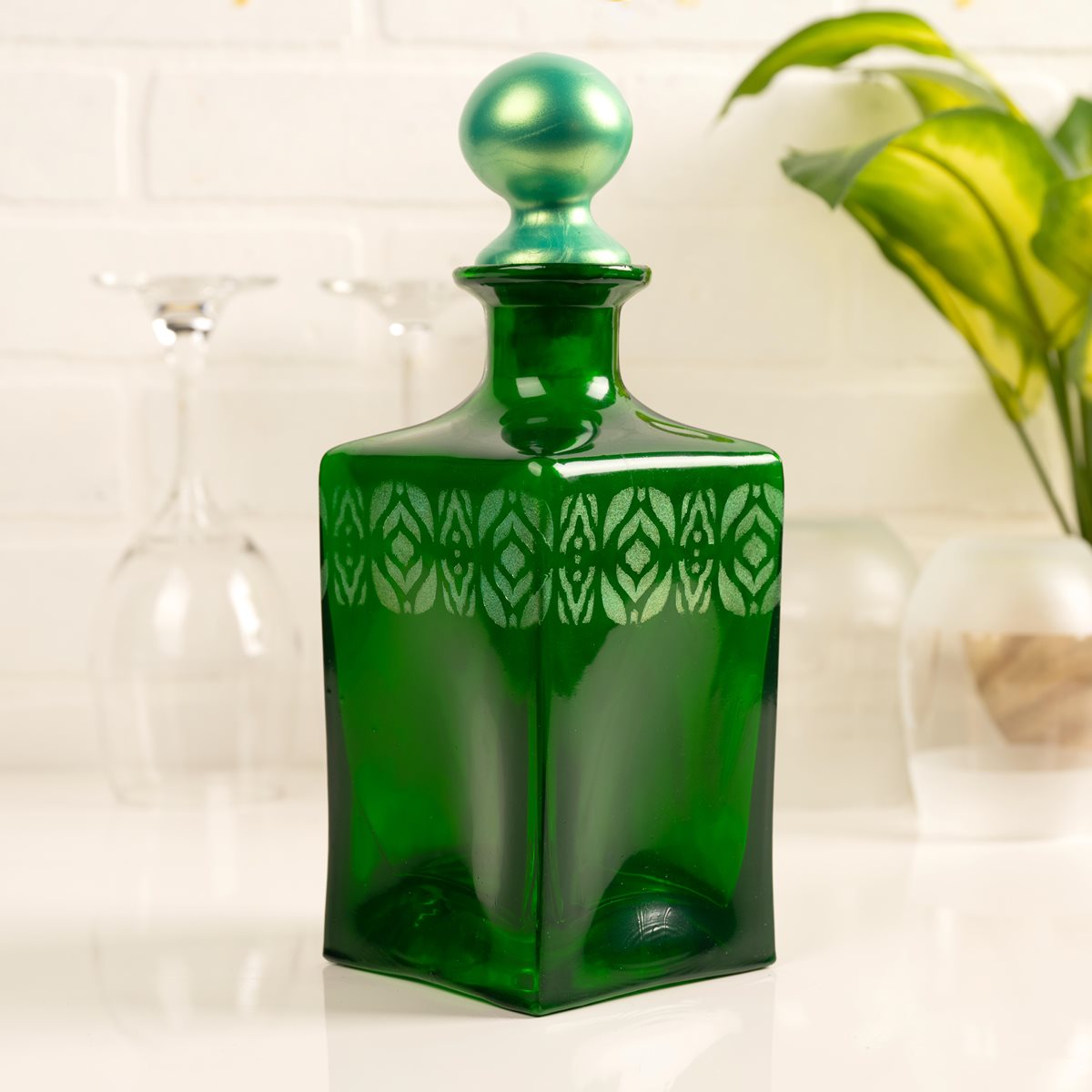 Murano Green Decanter