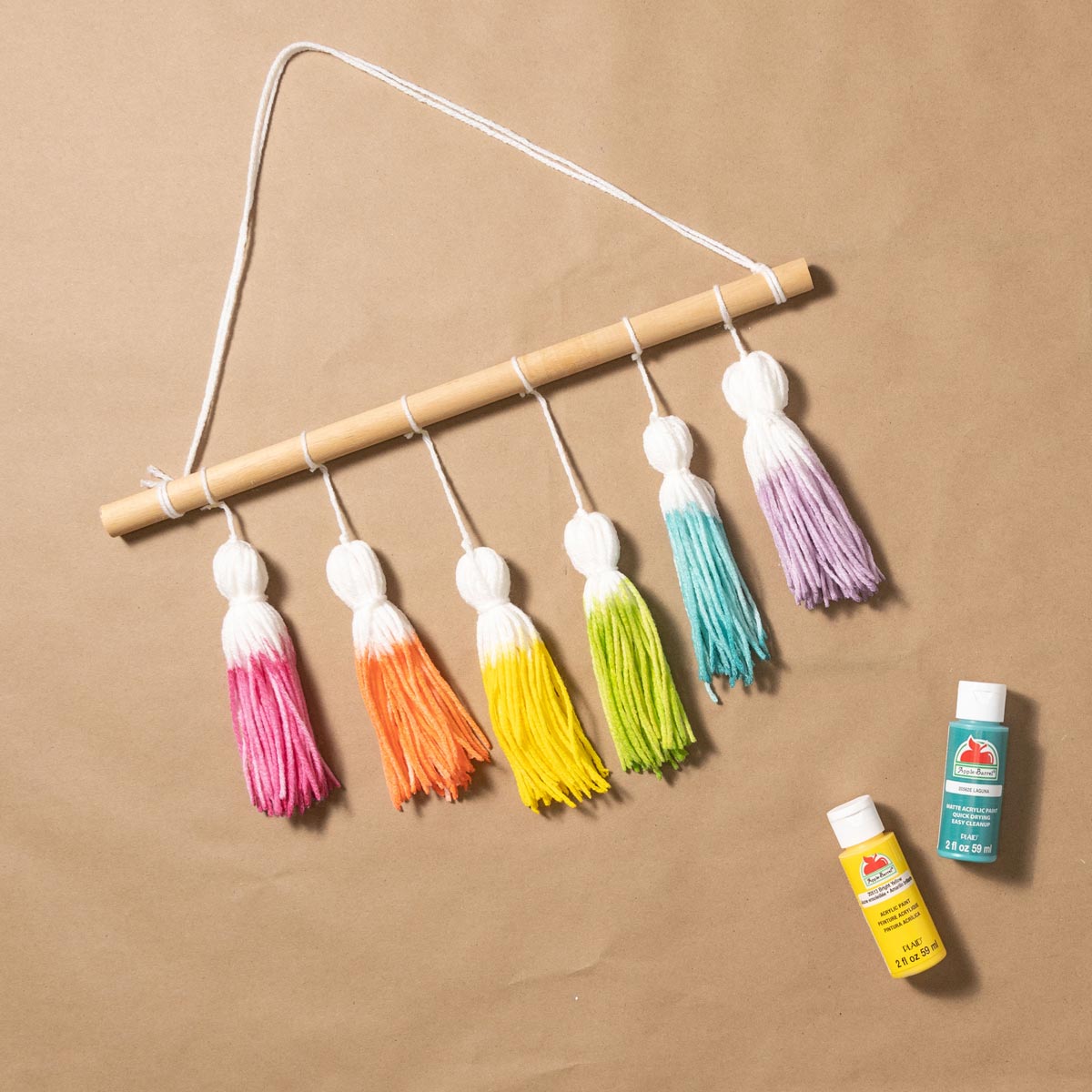 Yarn Tassel Wall Hanging